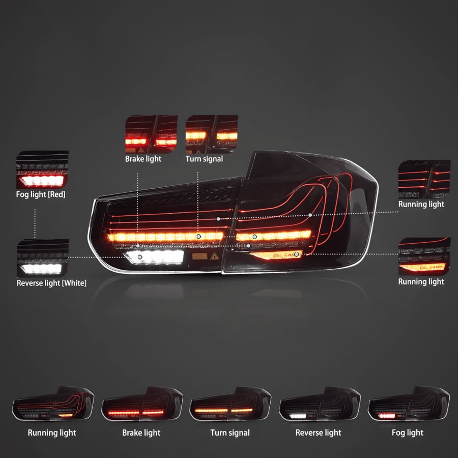 BMW G22 G23 G82 M4 2020-2024 Upgraded Smoked Laser Taillights