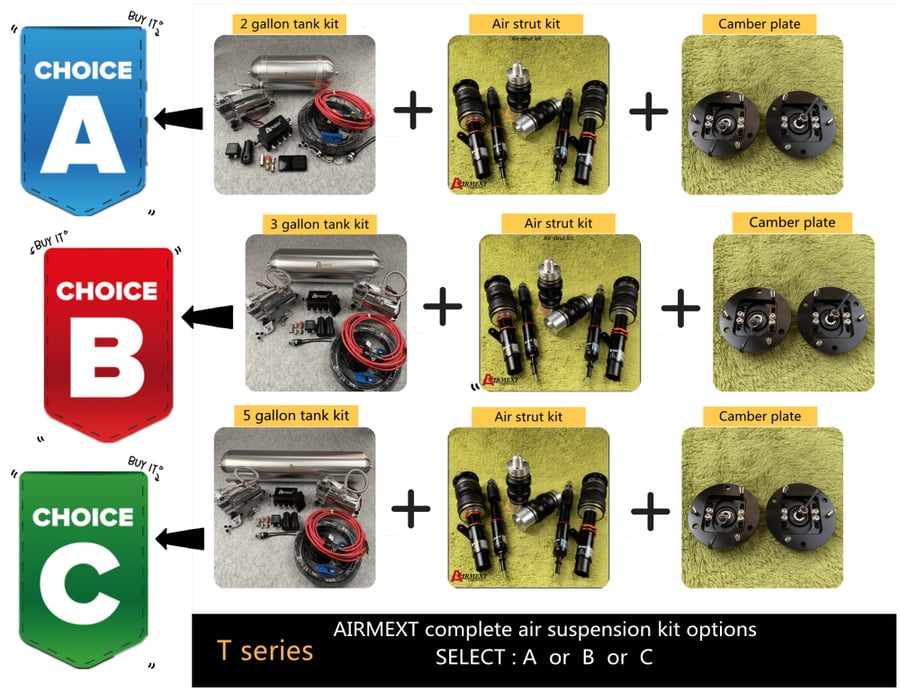 Honda City (2007-2013) Air Suspension T-Series Full Kit + Air Management System