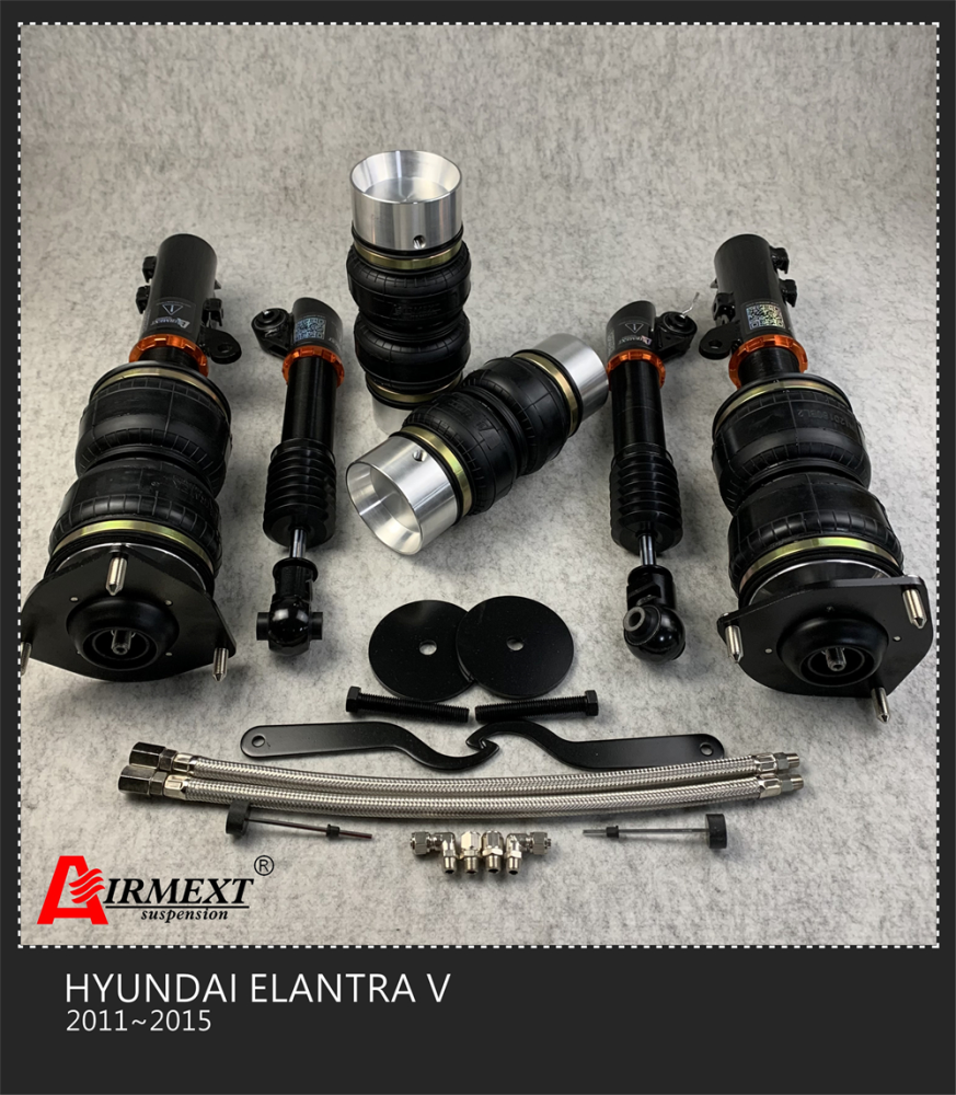 Hyundai Elantra V (2011-2015) مساعدات هوائية موديل T طقم كامل + أنظمة التحكم بالهواء