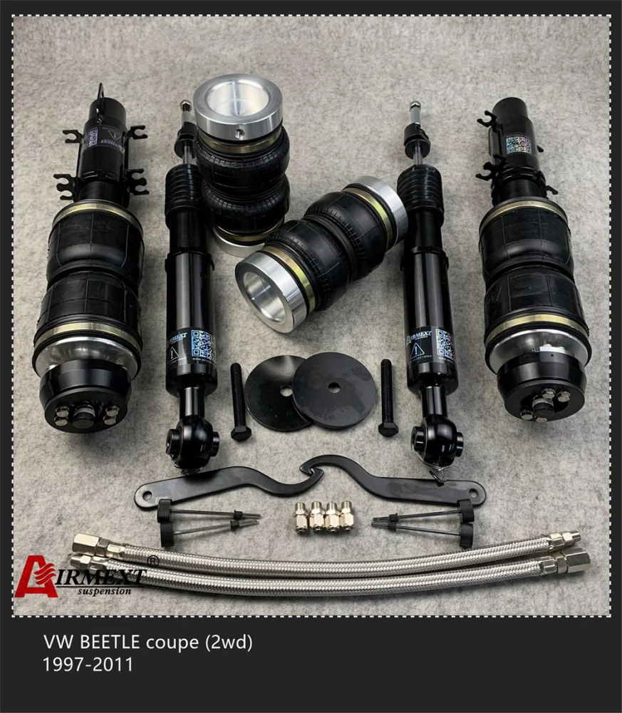 Volkswagen Beetle 2WD (1997-2011) مساعدات هوائية موديل T طقم كامل + أنظمة التحكم بالهواء