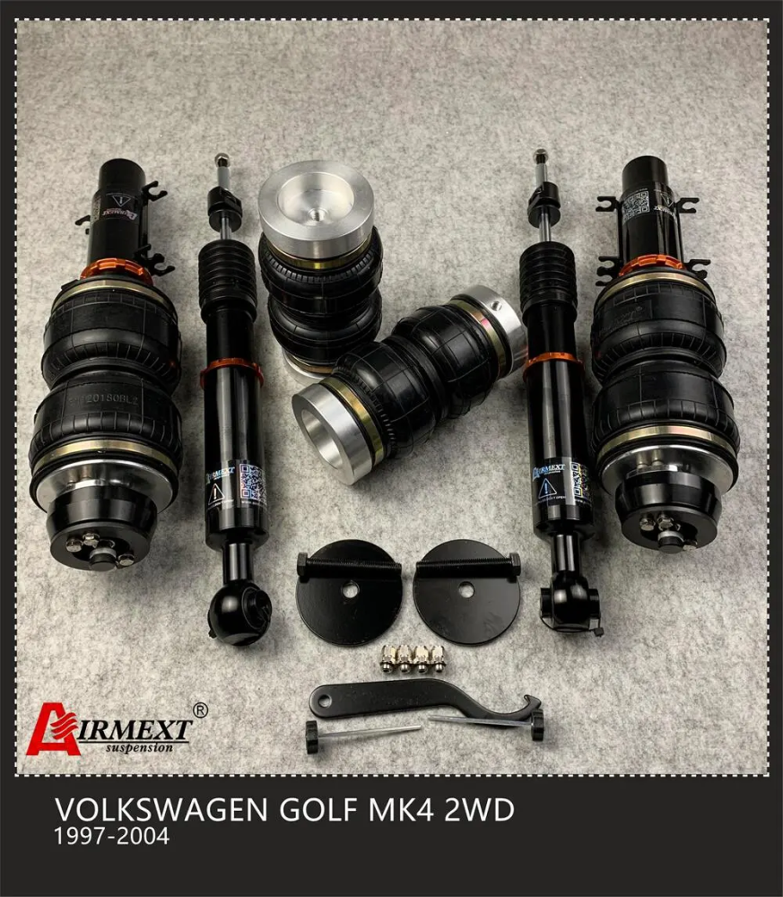 Volkswagen Golf MK4 2WD (1997-2004) مساعدات هوائية موديل T طقم كامل + أنظمة التحكم بالهواء