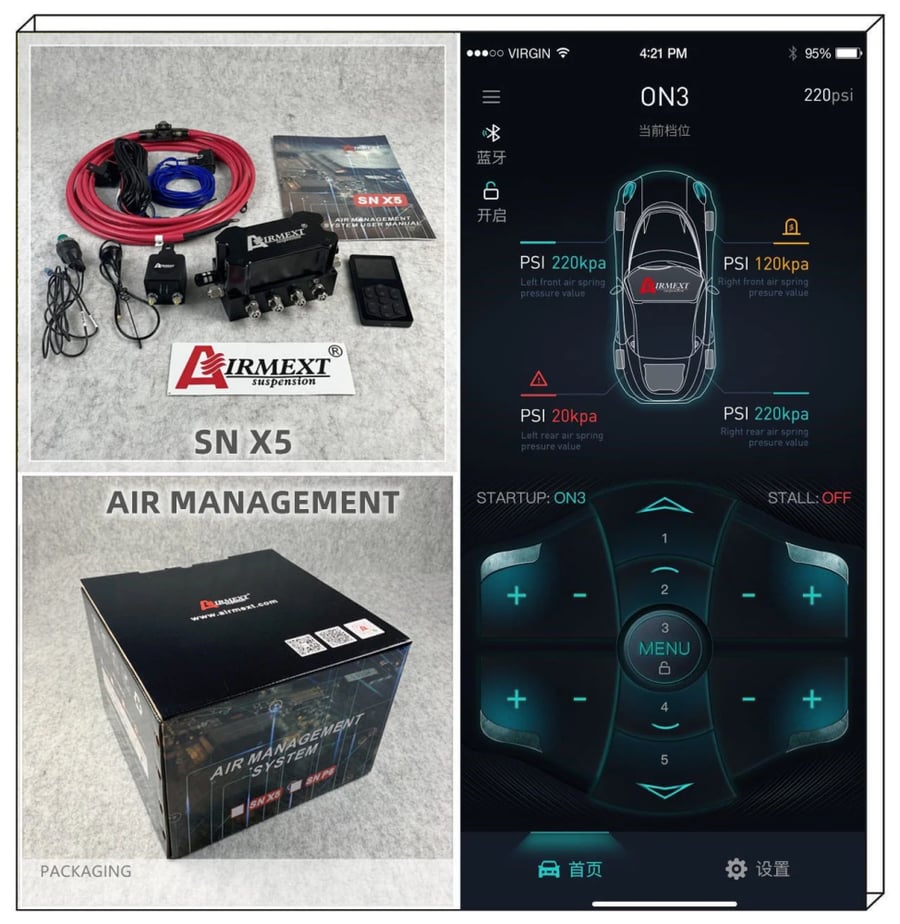 Toyota Prius XW20 (2003-2012) Air Suspension T Series Full Kit + Air Management System