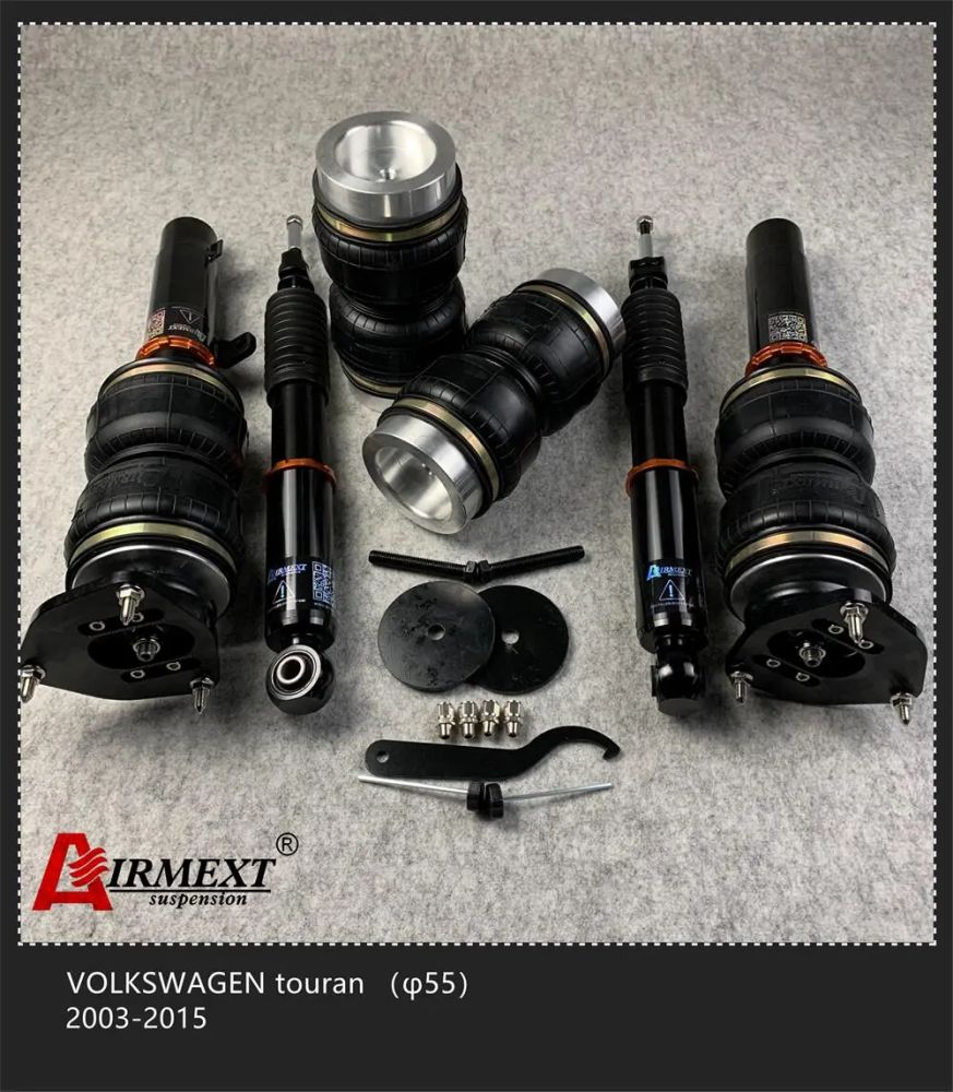 Volkswagen Touran (2003-2015) مساعدات هوائية موديل T طقم كامل + أنظمة التحكم بالهواء
