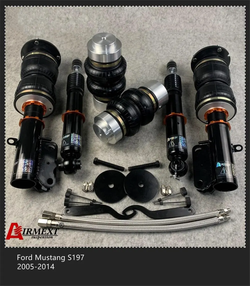 Ford Mustang S197 (2005-2014) مساعدات هوائية موديل T طقم كامل + أنظمة التحكم بالهواء