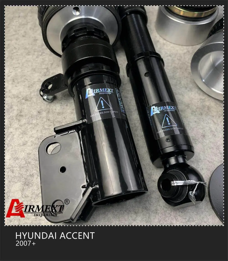Hyundai Accent (2006-2009) مساعدات هوائية موديل T طقم كامل + أنظمة التحكم بالهواء