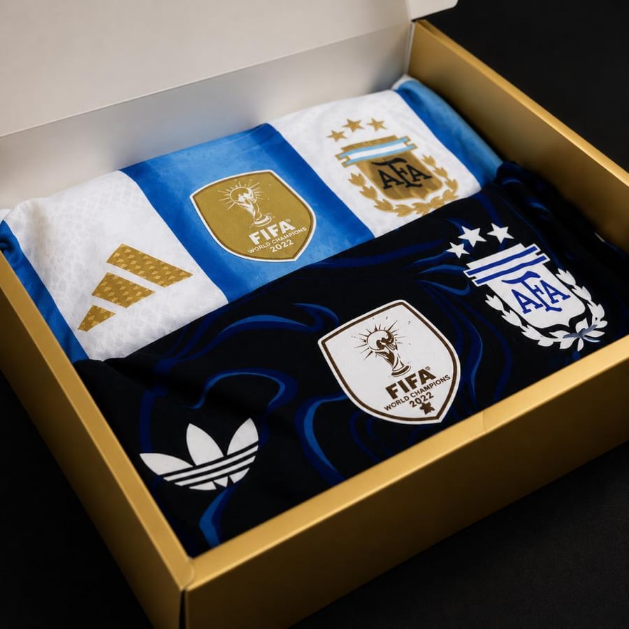 بكج تيشيرتات الارجنتين لكاس العالم 2026 الاساسي والاحتياطي