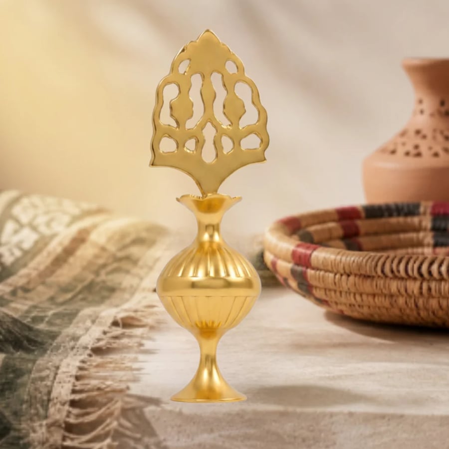 مكحلة نحاس | ذهبي | مقاس كبير | موديل 1015