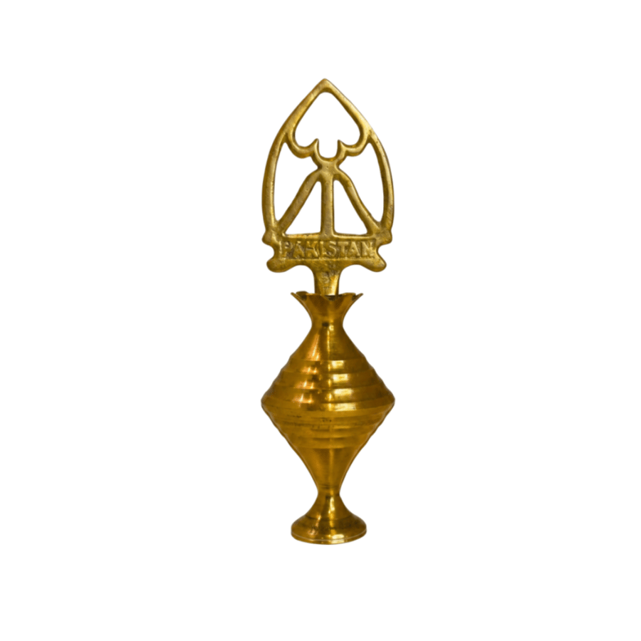 مكحلة نحاس ذهبي  Gold Tone Brass Kohl Container
