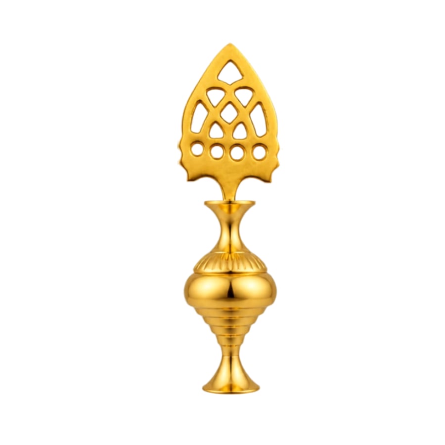 مكحلة نحاس ذهبي Brass Kohl Container Gold Tone
