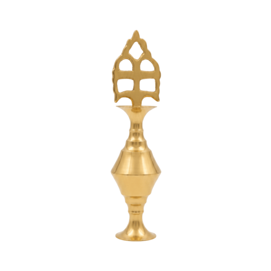 مكحلة نحاس ذهبي  Gold Tone Brass Kohl Container