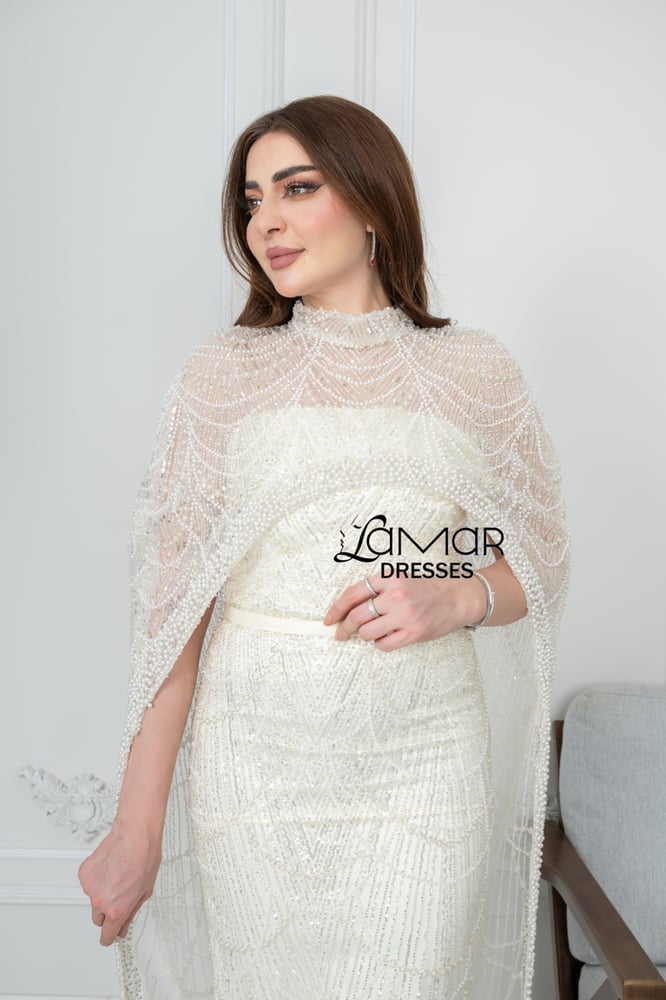 فستان سهره فخم لون سكري