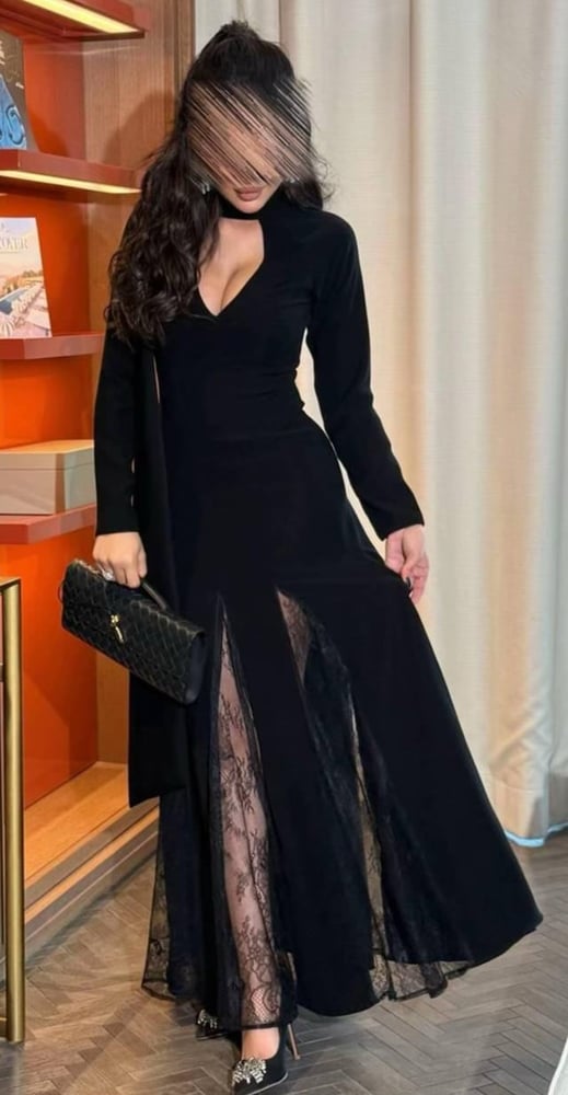 فستان سهره مميز لون اسود