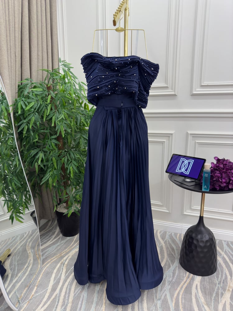 Evening dress navy blue