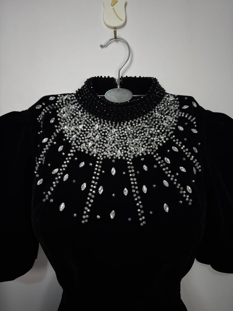 Soft dress, royal black color