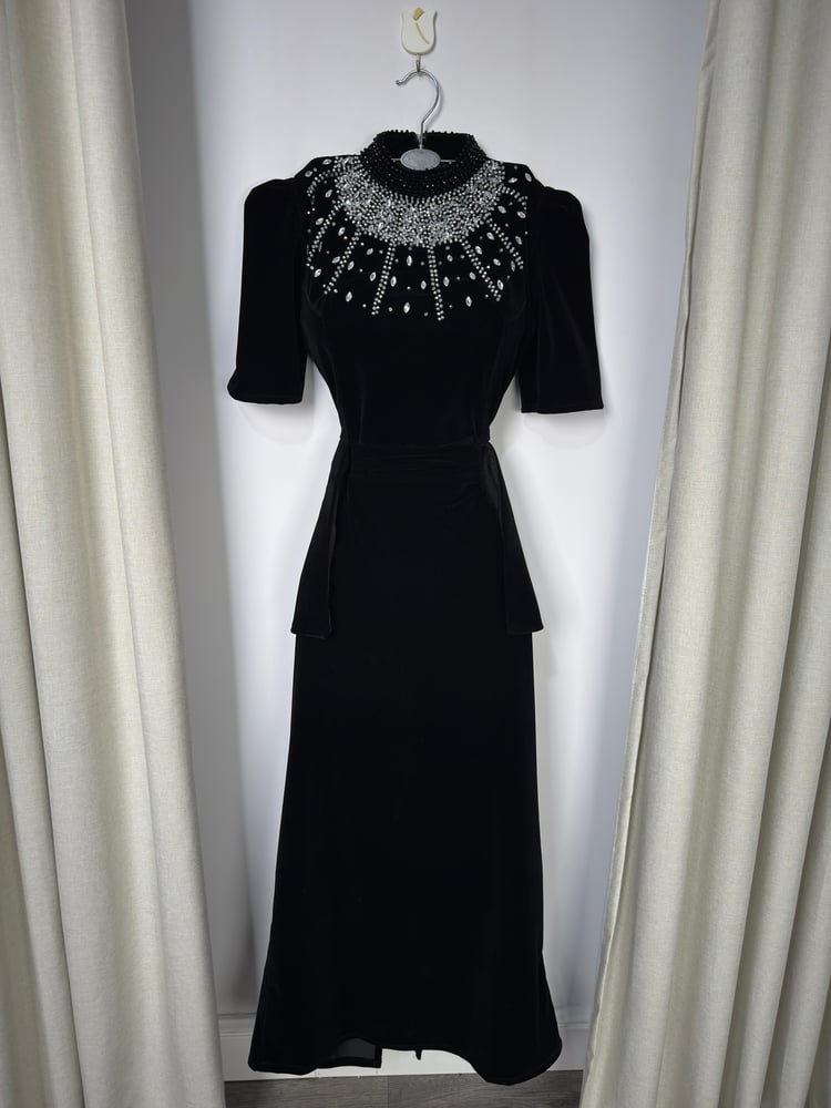 Soft dress, royal black color