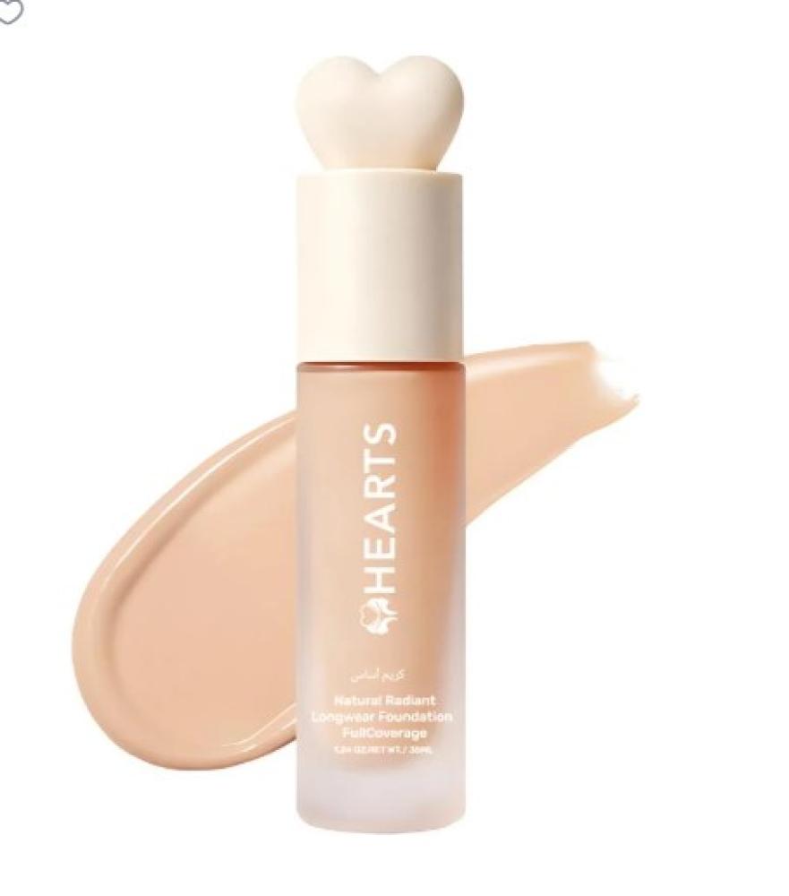 Light to medium natural foundation cream from Hearts - L3