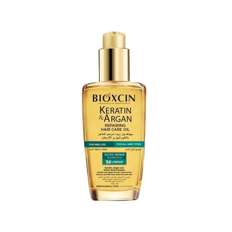 بيوكسين زيت مرمم للشعر 150مل بالكيراتين والارجان BIOXCIN REPAIRING HAIR CARE OIL 150ML KERATIN AND ARGAN (31637)