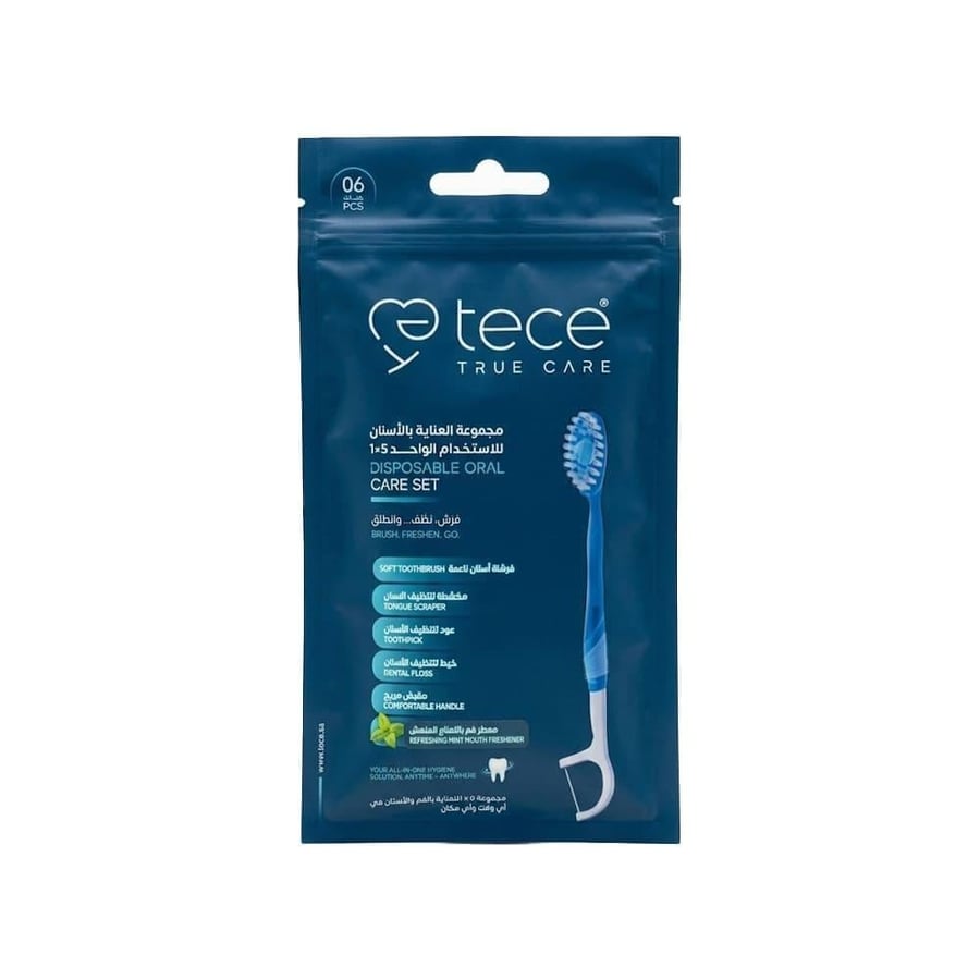 تي سي مجموعة العناية بالاسنان 5*1 للاستخدام الواحد 6 حبات 2815 TECE DISPOSABLE ORAL 5*1 CARE SET 6 PCS (2815)
