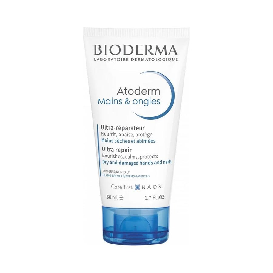 بايودرما اتودرم كريم لليدين والاظافر 50مل BIODERMA ATODERM 50 ML ULTRA NOURISHING HANDS -NAIL 4193