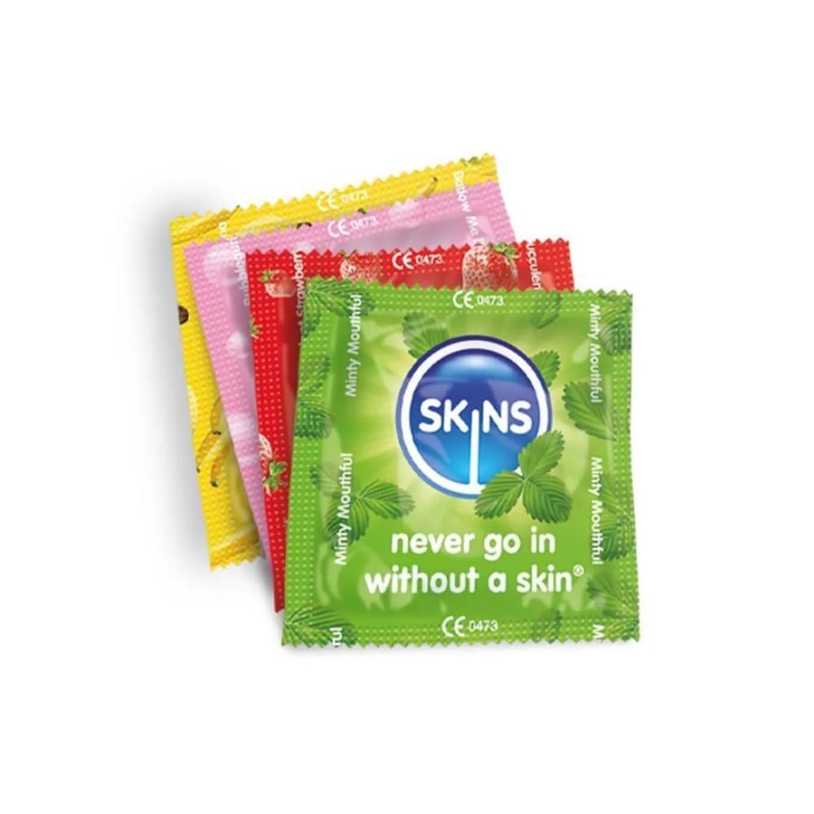 اسكينز فليفرز skins flavours 4 pack (1 banana. 1 mint 1 strawberry )