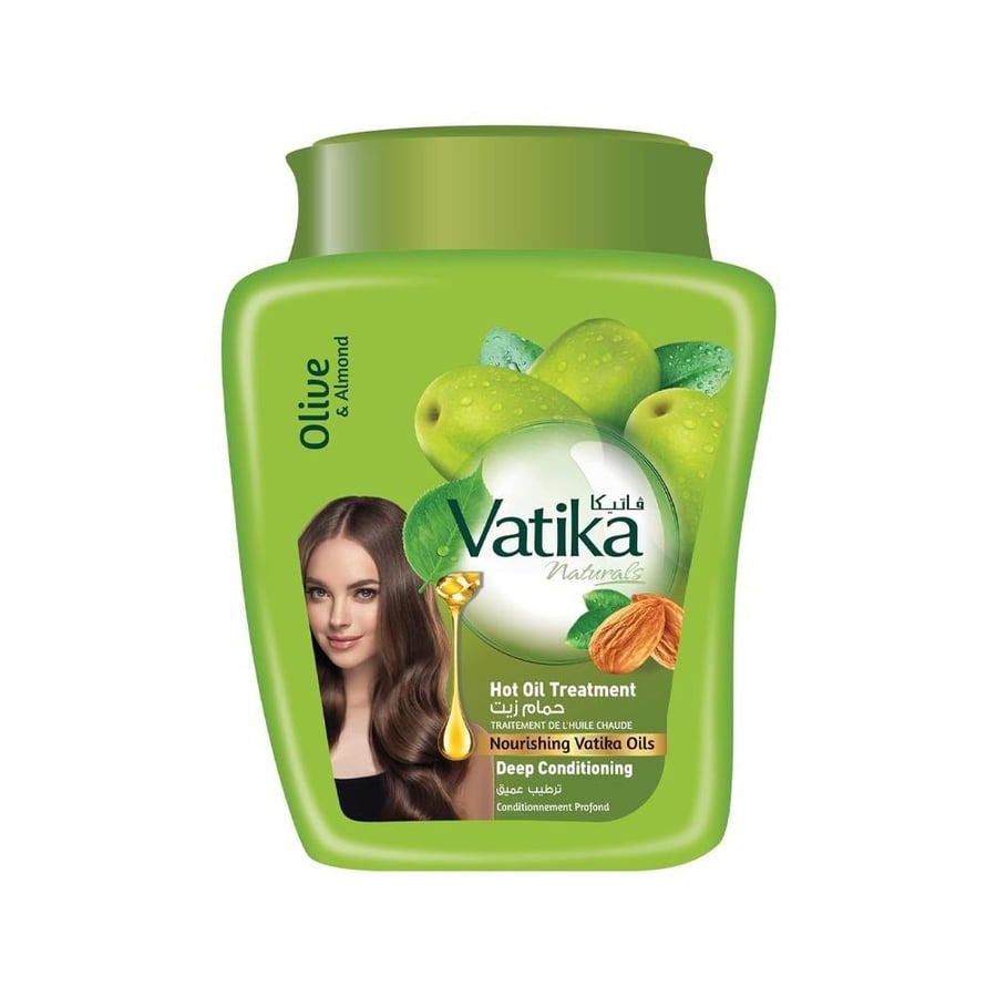 قاتيكا حمام زيت ترطيب عميق 1كجم زيتون VATIKA HOT OIL TREATMENT 1 KG DEEP CONDITIONING (ALMOND)201406