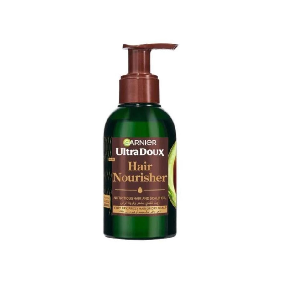 جارنيه الترا دوكس زيت مغذي للشعر و فروة الراس 120مل بزيت الافوكادو و زبدة الشيا GARNIER ULTRA DOUX NUTRITIOUS HAIR AND SCALP OIL 120ML AVOCADO OIL AND SHEA BUTTER (630672)