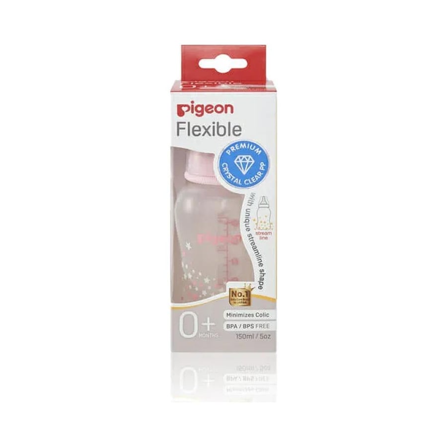 قنينة حليب بلاستيك ستريم 150مل PIGEON STREAMLINE SN PP BOTTLE 150ML FLEXIBLE (266512)
