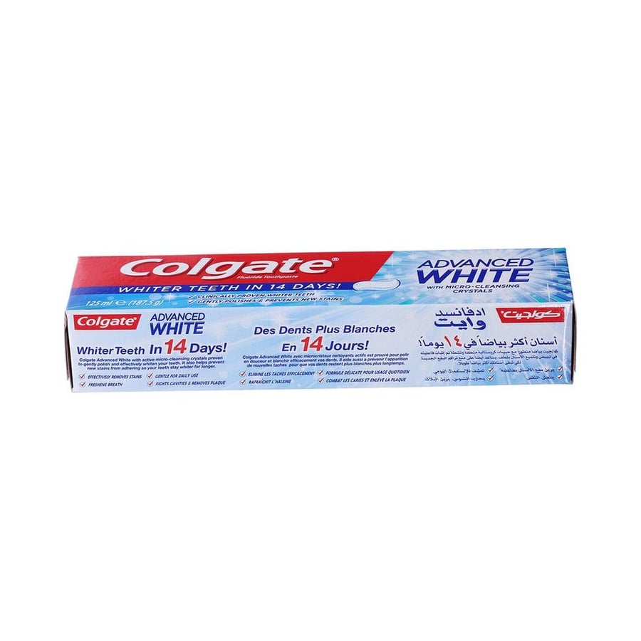 كولجيت معجزن اسنان 125 مل COLGATE T.P 125 ML ADV WHITE (1016)