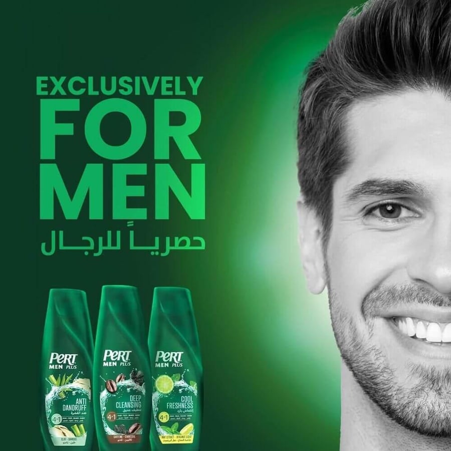 برت بلس شامبو 360مل للرجال 4 في 1 تنظيف عميق -كافيين و فحم PERT PLUS SHAMPOO 360 ML MEN 4 IN 1 DEEP CLEANSING (286289)