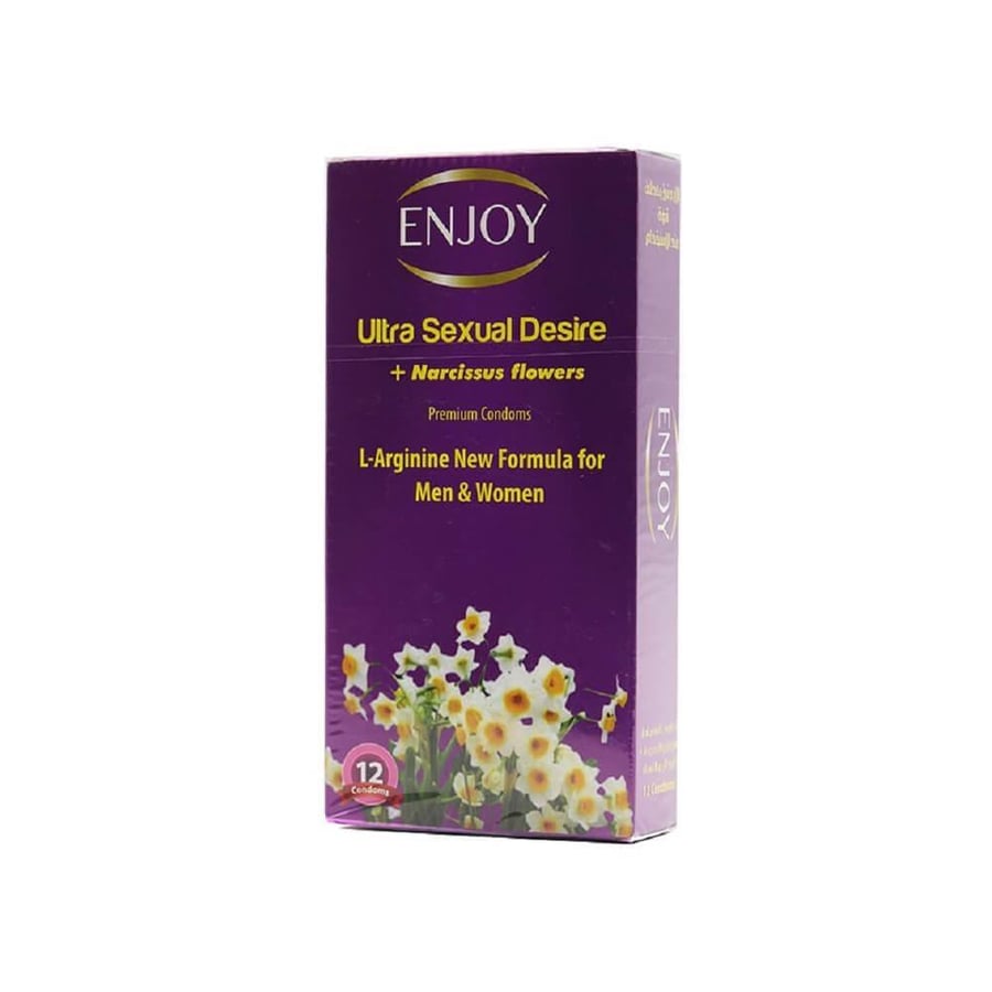 انجوي واقي ذكري فلورا 12 قطعة ENJOY CONDOM 12 PCS FLORA 633