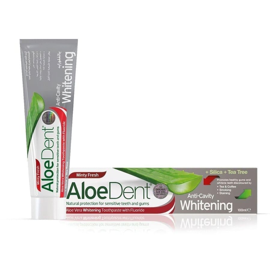 ألودنت معجون اسنان مبيض بالفلوريد 100مل ALOEDENT T.P 100 ML ANTI CAVITY WHITENING -7225