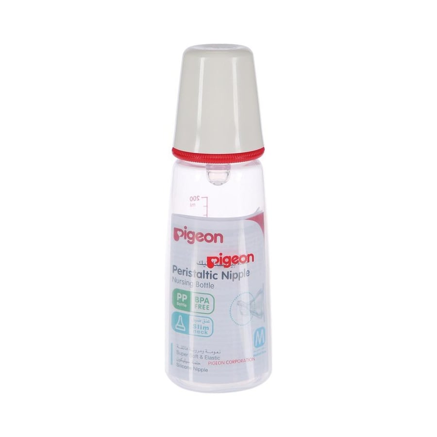 بيجون رضاعه بلاستيك ابيض  200مل26010 PIGEON NURSING PLASTIC BOTTLE WHITE 200ML (PA26010)