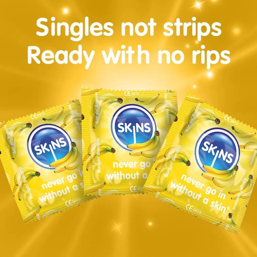 اسكينز واقي ذكري بالموز   8 حبات SKINS CONDOM BANANA 8 CONDOMS