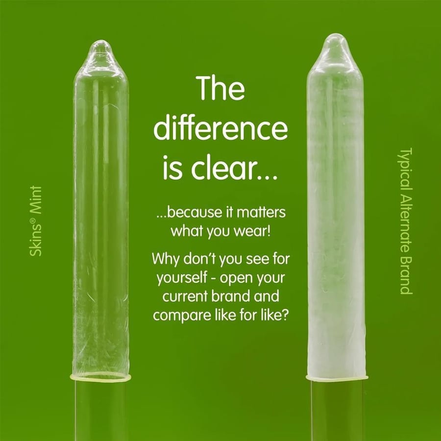 اسكينز واقي ذكري بالنعناع   8 حبات SKINS CONDOM MINT 8 CONDOMS