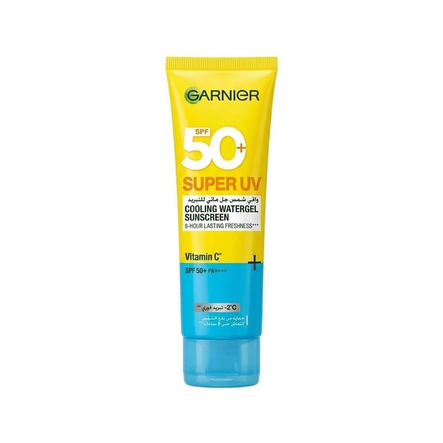 غارنية واقي شمس جل مائي للتبريد 60مل سوبر يو في اس بي اف 50+ فايتامين سي GARNIER COOLING WATER GEL SUNSCREEN 60ML SUPER UV SPF50+ VITAMIN C (680573)