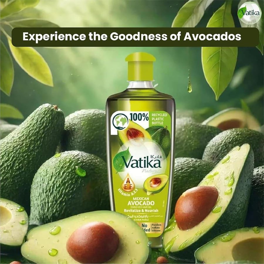 فاتيكا زيت الشعر 200 مل بزيت الافاكادو المكسيكي VATIKA HAIR OIL 200 ML AVOCADO - 70506