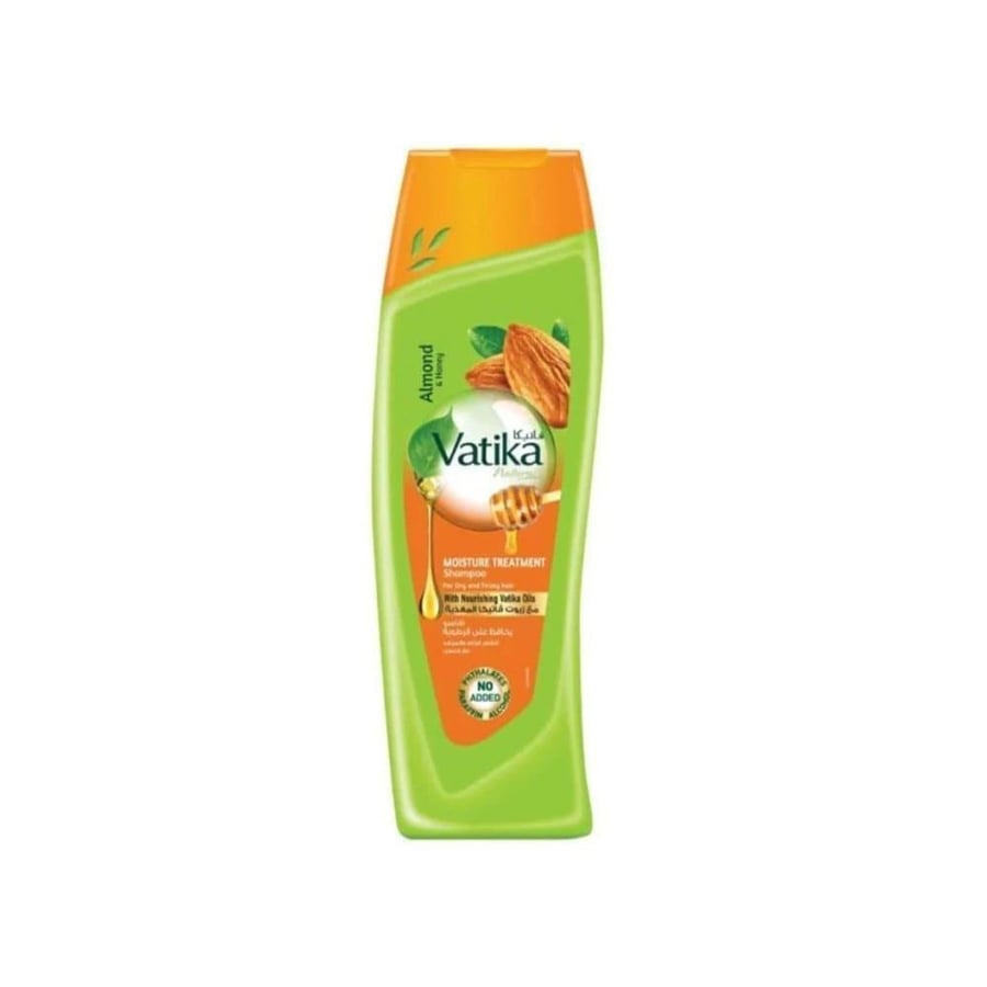 فاتيكا شامبو 400مل/350مل  يحافظ على الرطوبة باللوز والعسل VATIKA SHAMPOO 400ML/350ML MOISTURE TREATMENT (ALMOND-HONEY ) (08214)+(74009)