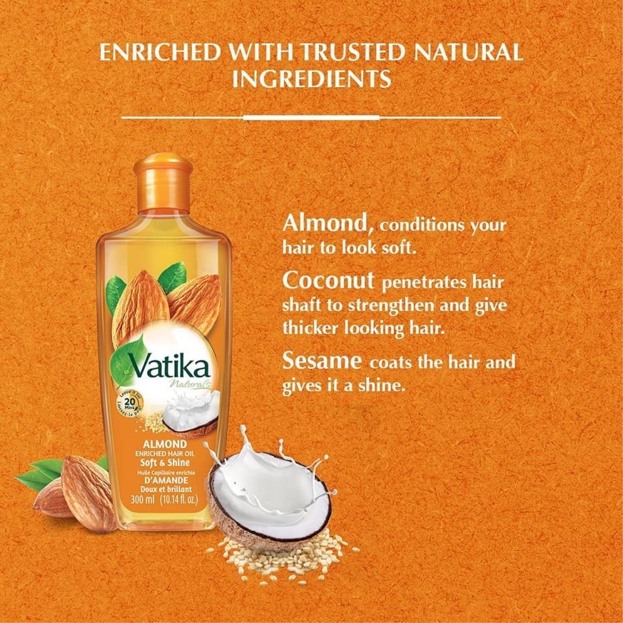 قاتيكا زيت الشعر 200 مل الغنى باللوز VATIKA HAIR OIL 200 ML ALMOND -651072