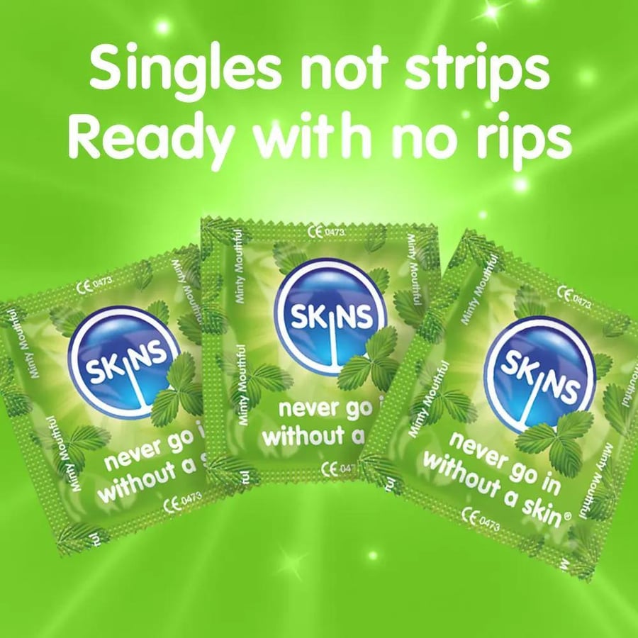 اسكينز واقي ذكري بالنعناع   8 حبات SKINS CONDOM MINT 8 CONDOMS