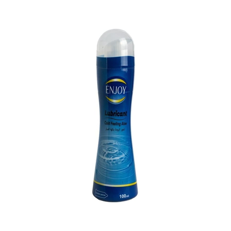 انجوي مزلق شعور بالبرودة بنكهة الصبار 100 مل -ازرق ENJOY LUBRICANT COLD FEELING ALOE 100 ML -BLUE (000270)