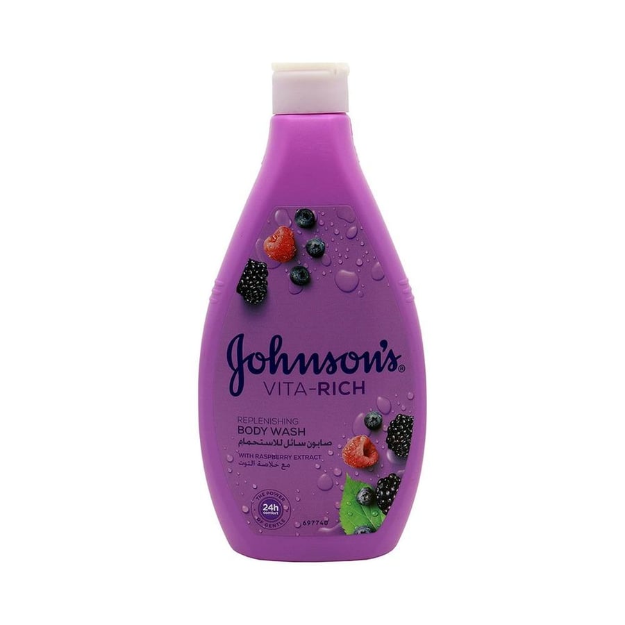 جونسون سائل الاستحمام بالتوت  400مل JOHNSON BODY WASH RASPBERRY 400ML 93697
