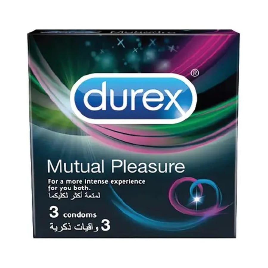 ديوريكس واقي ذكري ميشوال بليشر 3 حبه DUREX CONDOM 3 PCS MUTUAL PLEASURE - 3789