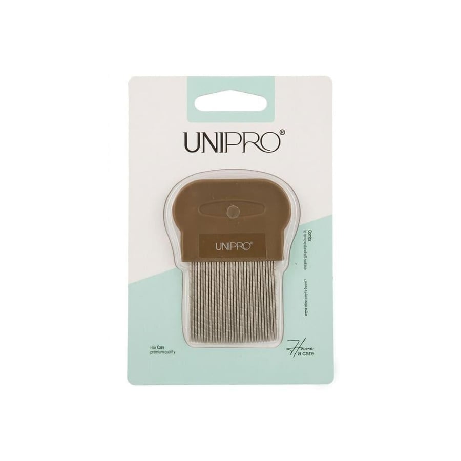 بروفيشنال مشط معدن طويل لازالة القشرة والقمل 001012 UNIPRO LONG METAL COMB TO REMOVE LICR AND DANDRUFF (101A)