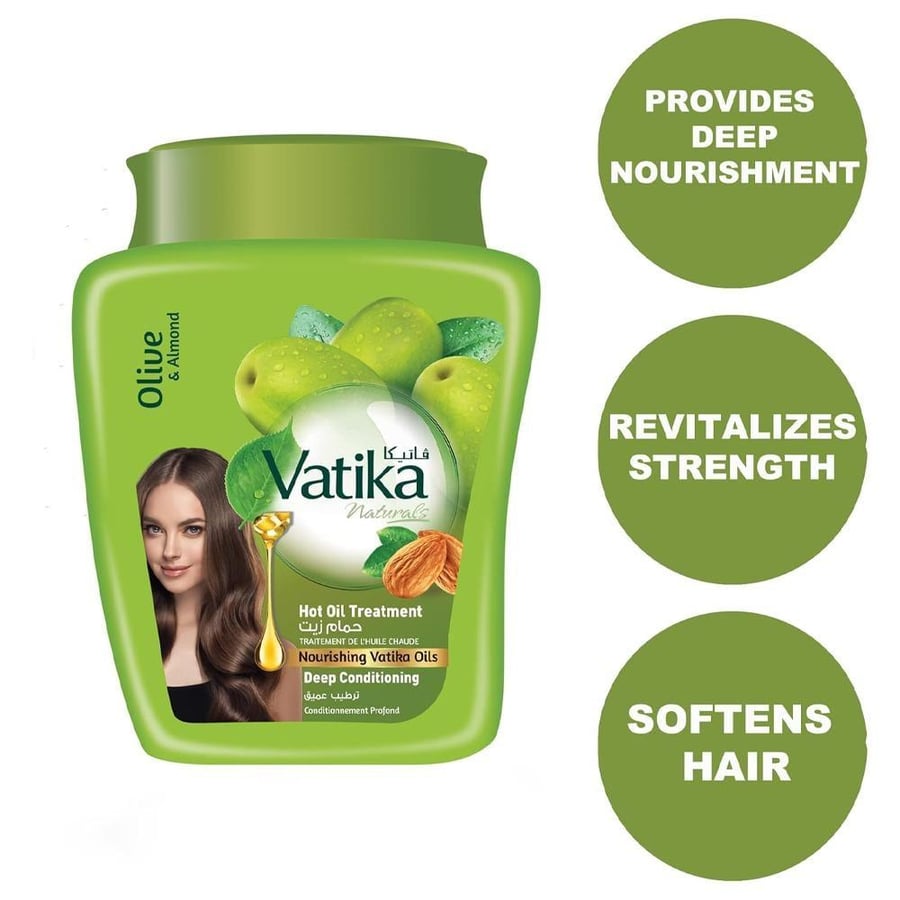 قاتيكا حمام زيت ترطيب عميق 1كجم زيتون VATIKA HOT OIL TREATMENT 1 KG DEEP CONDITIONING (ALMOND)201406