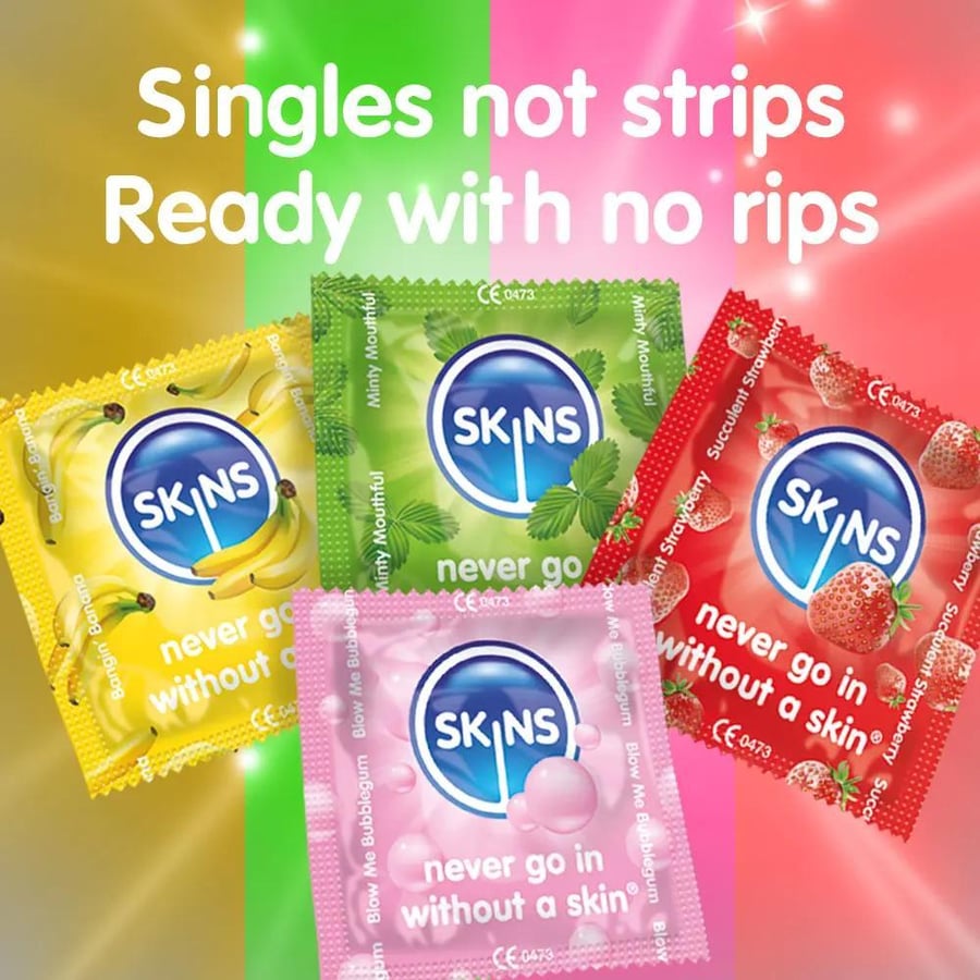اسكينز فليفرز skins flavours 4 pack (1 banana. 1 mint 1 strawberry )