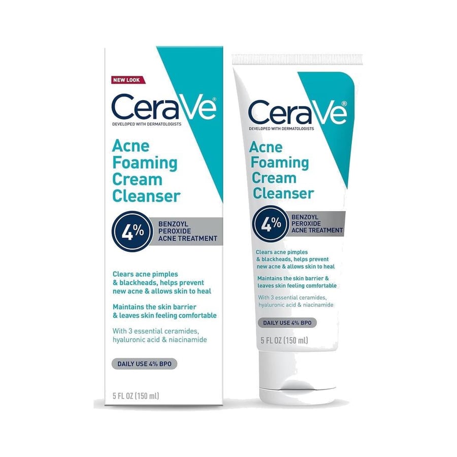 سيرافي غسول كريمي رغوي لحب الشباب 4% 150 مل CeraVe 4% ACNE FOAMING CREAM CLEANSER 150ML