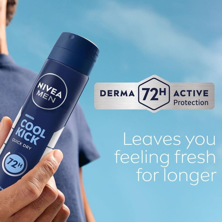 نيفيا بخاخ مزيل عرق رجالي كول كيك 150مل NIVEA DEO SPRAY 150 ML COOL KICK MEN -28838