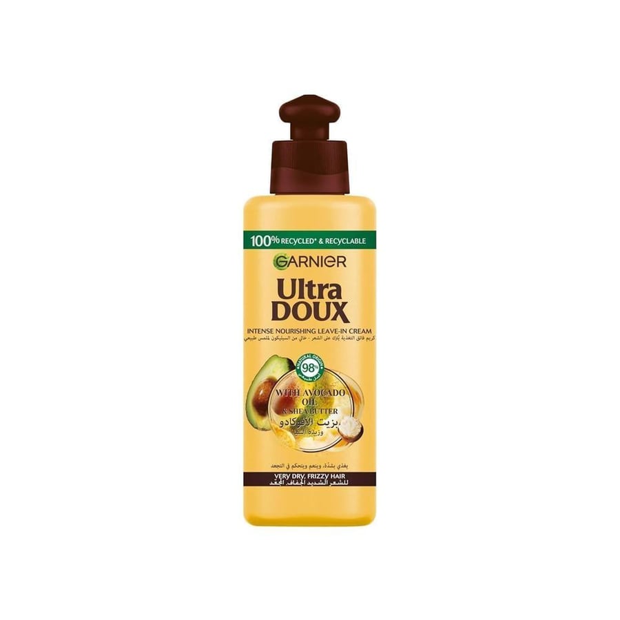 غارنيه كريم يترك على الشعر  بالافوكادو 200 ملة GARNIER ULTRA DOUX CREAM AVOCADO 200ML (9397)