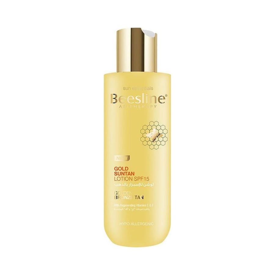 بيزلين زيت للاسمرار بالذهب 200مل BEESLINE SUNTAN OIL GOLD LOTION SHIMMERING TAN  200ML(3464)