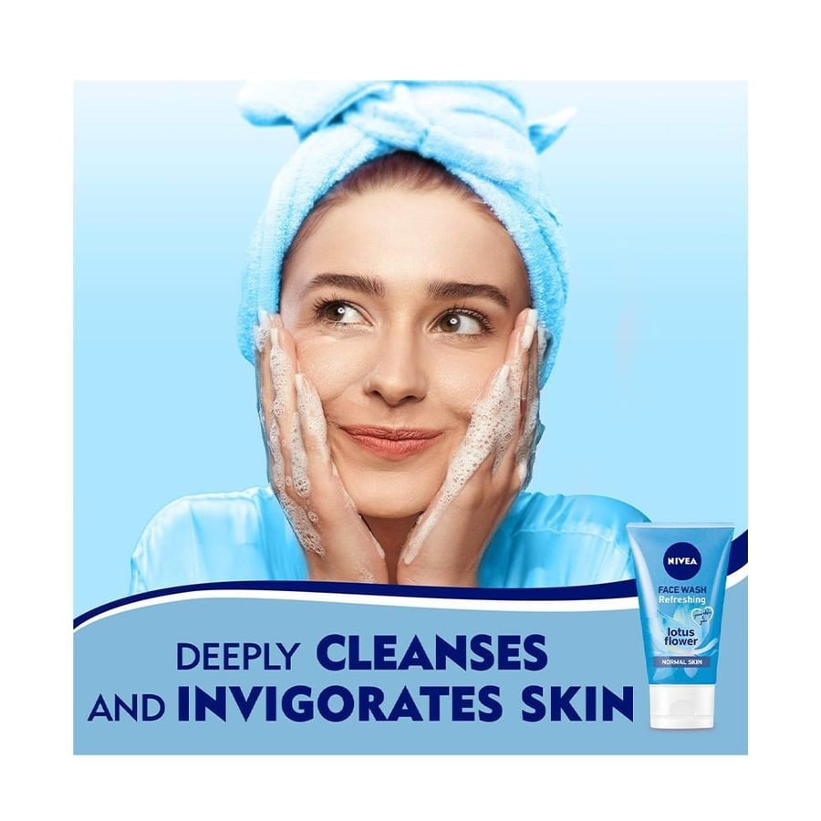 نيفيا غسول الوجه المنعش 150مل (زهرة اللوتس) NIVEA FACE WASH REFRESHING LOTUS FLOWER 150ML (69325)